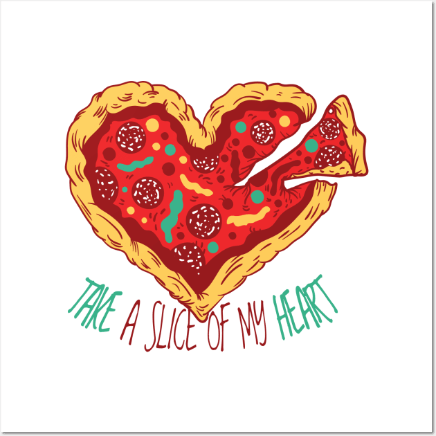 Pizza Heart Wall Art by LR_Collections